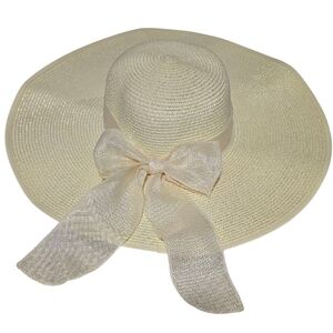 Elegant Ivory Wide-Brim Hat